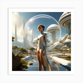 Futuristic City 241 Art Print