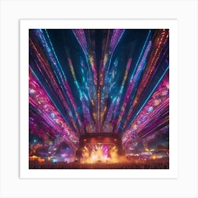 Night At The Festival Art Print