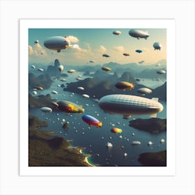 Blimps on air Art Print