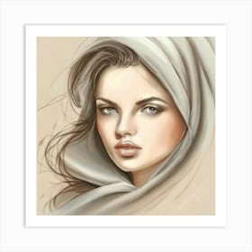 Portrait Of A Woman 2 Art Print