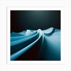 Abstract Blue Paper Art Print