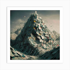 Mountain Of Paper Art Print