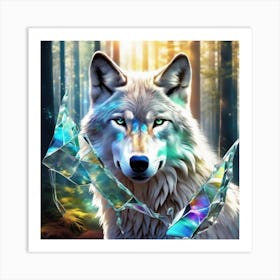 Wolf In The Forest 62 Art Print