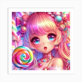 Lollipop Girl 1 Art Print
