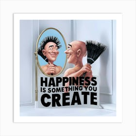 Happiness Is Something You Create Art Print
