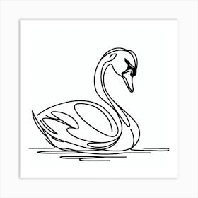 Swan Picasso style 9 Art Print