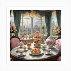 Cinderella'S Tea Party 1 Art Print