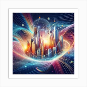 Futuristic Cityscape Art Print