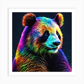 Modern Retro Panda Bear Art Print