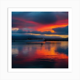 Sunset Over The Sea 3 Art Print