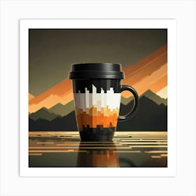 Pixel Coffee Cup 1 Art Print