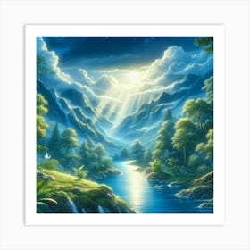 River In The Mountains 18 Art Print