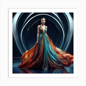 FUTURISTIC FEMALE FASHION MULTI COLOR Art Print