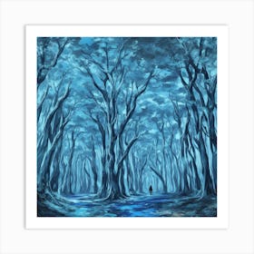 Blue Forest Art Print