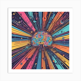 Brain Rays Art Print