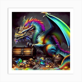 Rainbow Dragon 1 Art Print