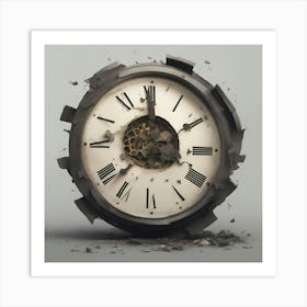 Broken clock Art Print