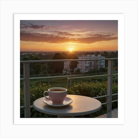 Sunrise On A Balcony 9 Art Print