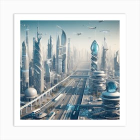 Futuristic Cityscape 49 Art Print