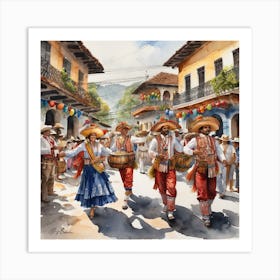 Mexican Dancers 8 Art Print