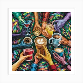 Coffee Lovers Canvas Print Art Print