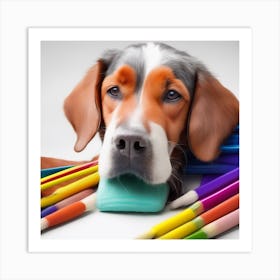 dog in color Art Print