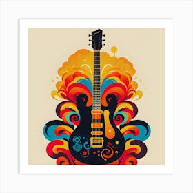 Moder Guitar Art Print