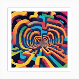 Psychedelic Maze Art Print