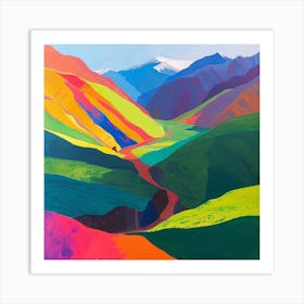 Abstract Travel Collection Kyrgyzstan 8 Art Print