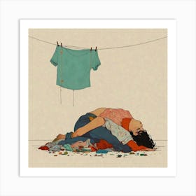 Clothesline 1 Art Print