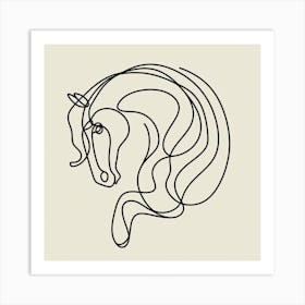 Horse Picasso style 2 Art Print