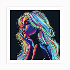 Psychedelic Girl 2 Art Print