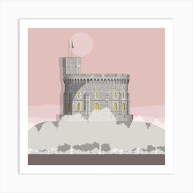 Windsor Castle Pink Art Print