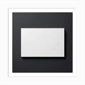 Blank White Poster With Shadow Art Print