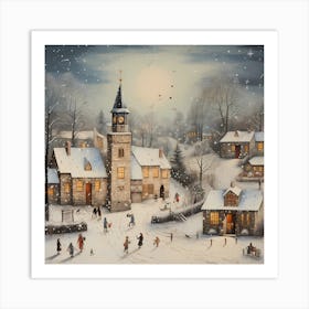 Winter's Dream Ballet Art Print