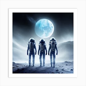 Aliens Living In Moon Zqobsygf Upscaled Art Print