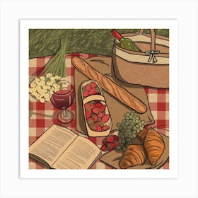 French Picnic Art Print