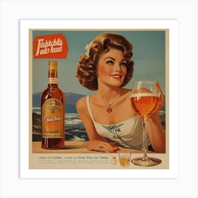 Default Vintage And Retro Alcohol Advertising Aesthetic 1 Art Print