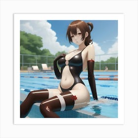 Sexy Girl In Swimsuit 1 Art Print