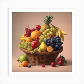 Fruit In A Basket Art Print