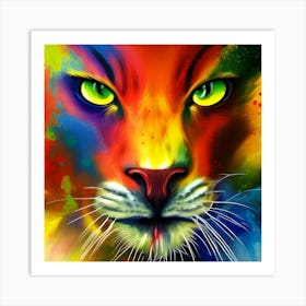 Colorful Tiger Art Print