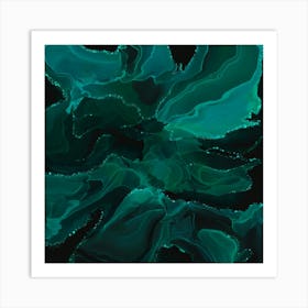 Deep Green, Abstract Elegance Art Print