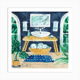 Tropical Bathroom2 Art Print