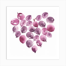 Heart Of Grapes Art Print