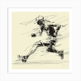 Running Man 1 Art Print