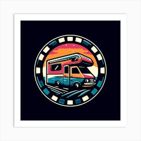 Retro Rv Logo 3 Art Print