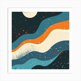 Moon And Stars 2 Art Print