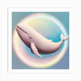 Whale In A Circle Art Print