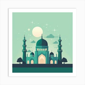 Mosque In The Sky Art Print