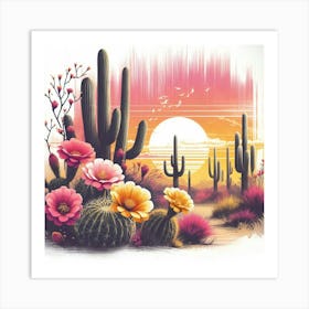 Illustration cactus 3 Art Print